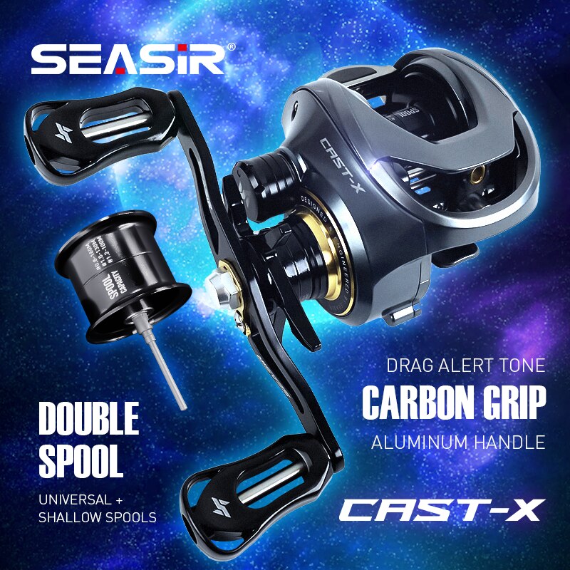 Abu Garcia Reel Max - SEASIR Cast-X Baitcastingrolle 7,3:1 HS Übersetzungsverhältnis