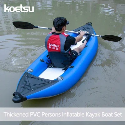 Fishing Boat Oar - Koetsu 1-2 Personen aufblasbare PVC-Kajak Angeln
