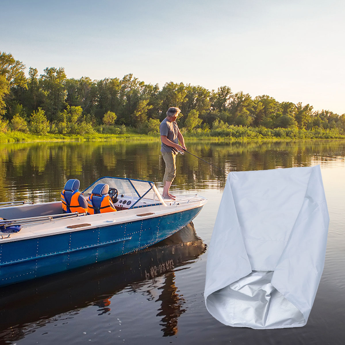 Bootsitzbezug aus weißem Oxfor – Fishing Boat Seat Bewertung und Preis